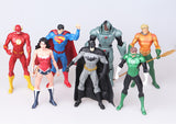 DC Comics 7pcs/set Superman Batman Wonder Woman The Flash Green Lantern Aquaman Cyborg Action Figures