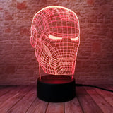 Marvel&DC Figurine 3D Illusion LED NightLight