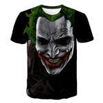 Dark Knight 3D Printed T Shirt Men Joker Face Casual O-neck Male tshirt Clown Summer Short Sleeve Cosplay Funny T shirts Pokemon