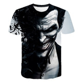 Dark Knight 3D Printed T Shirt Men Joker Face Casual O-neck Male tshirt Clown Summer Short Sleeve Cosplay Funny T shirts Pokemon