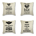 Pillow Cases with Superhero Quotes