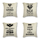 Pillow Cases with Superhero Quotes