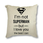 Pillow Cases with Superhero Quotes